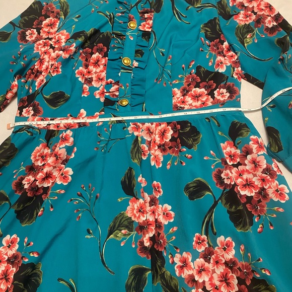 Eloquii Floral Ruffle Fit and Flare Plus Size Dress size 14 - Picture 3 of 12